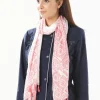Foulard écru et rose