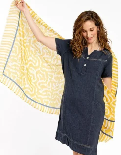 Foulard imprimé jaune