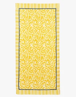 Foulard imprimé jaune