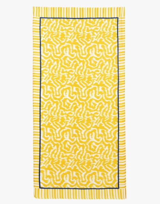 Foulard imprimé jaune