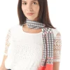 Foulard imprimé orange