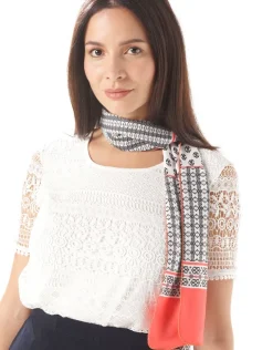 Foulard imprimé orange
