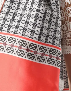 Foulard imprimé orange