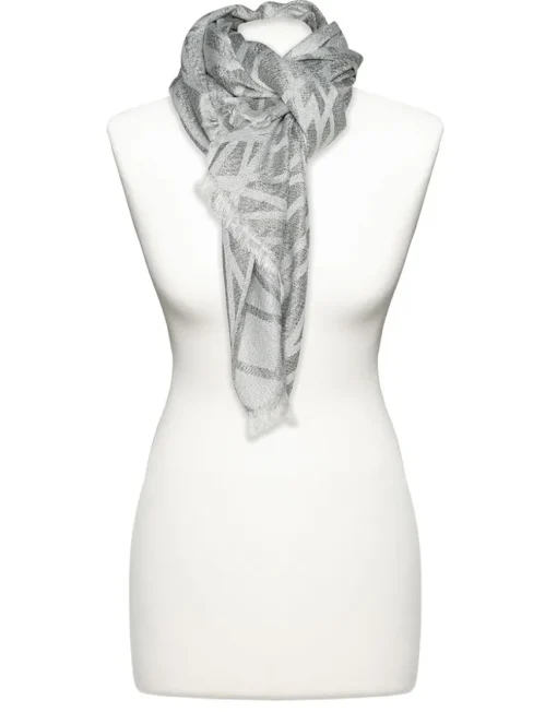 Foulard irisé argent