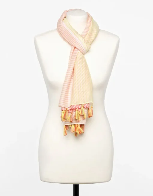 Foulard jaune à rayures