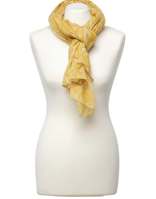 Foulard jaune imprimé
