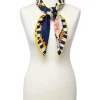 Foulard marine imprimé