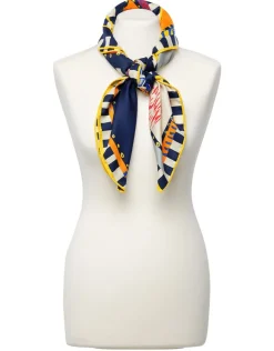 Foulard marine imprimé