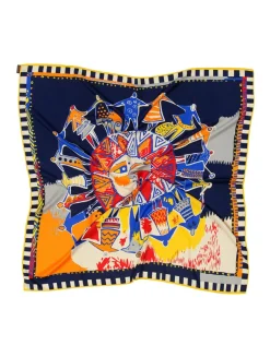 Foulard marine imprimé