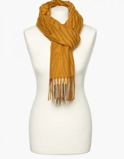 Foulard ocre imprimé