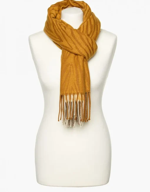 Foulard ocre imprimé