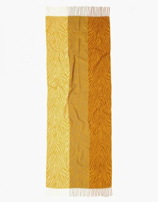 Foulard ocre imprimé