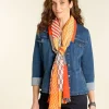 Foulard orange imprimé