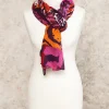 Foulard orange imprimé