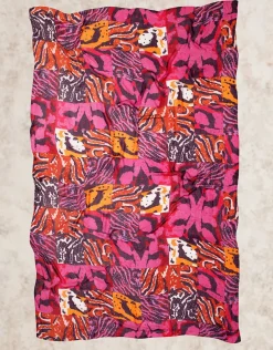 Foulard orange imprimé