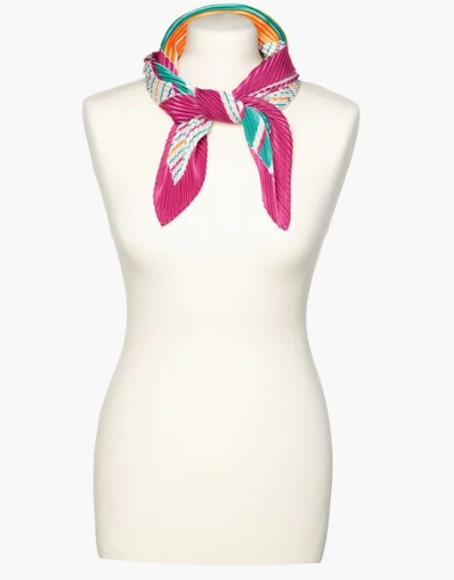 Foulard plissé carré