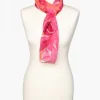 Foulard rose imprimé