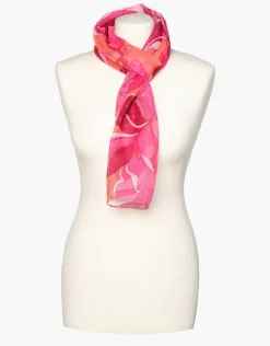 Foulard rose imprimé
