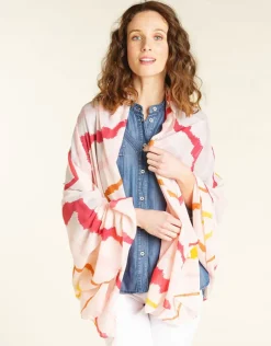 Foulard rose imprimé