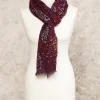 Foulard rose imprimé