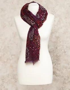 Foulard rose imprimé