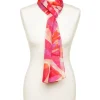 Foulard rose imprimé