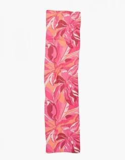 Foulard rose imprimé
