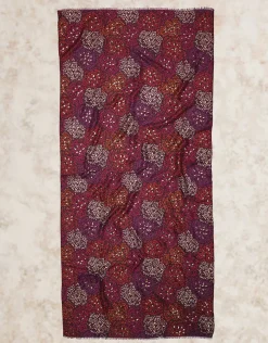 Foulard rose imprimé