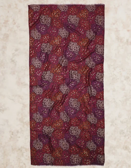 Foulard rose imprimé