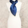 Foulard satin bleu