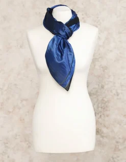 Foulard satin bleu