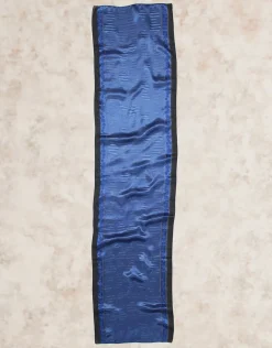 Foulard satin bleu