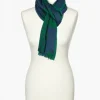 Foulard vert imprimé