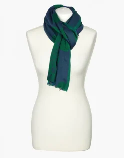 Foulard vert imprimé