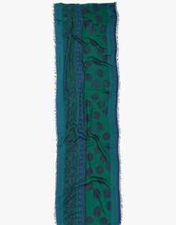 Foulard vert imprimé