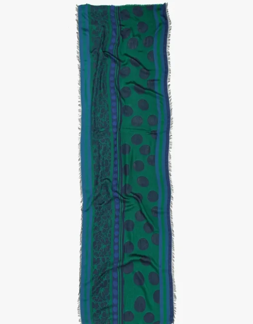 Foulard vert imprimé