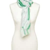 Foulard vert motifs