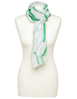 Foulard vert motifs