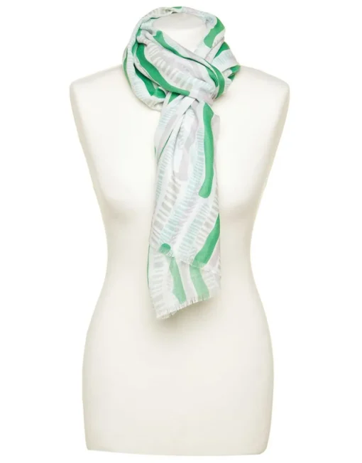 Foulard vert motifs