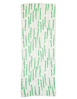 Foulard vert motifs