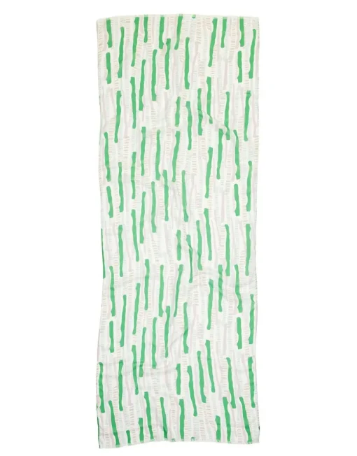 Foulard vert motifs