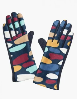 Gants bleu muticolore
