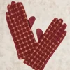 Gants carreaux rouge