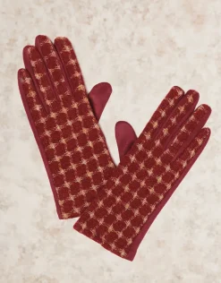 Gants carreaux rouge