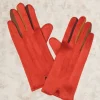 Gants fins chauds rouge