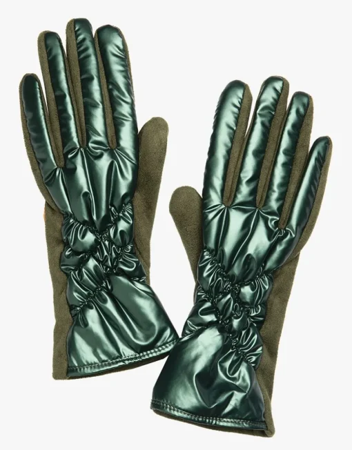Gants verts matelassés