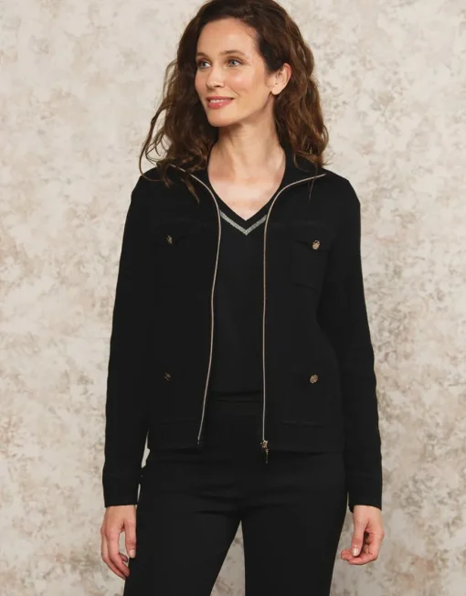 Gilet col montant noir