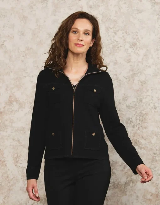 Gilet col montant noir