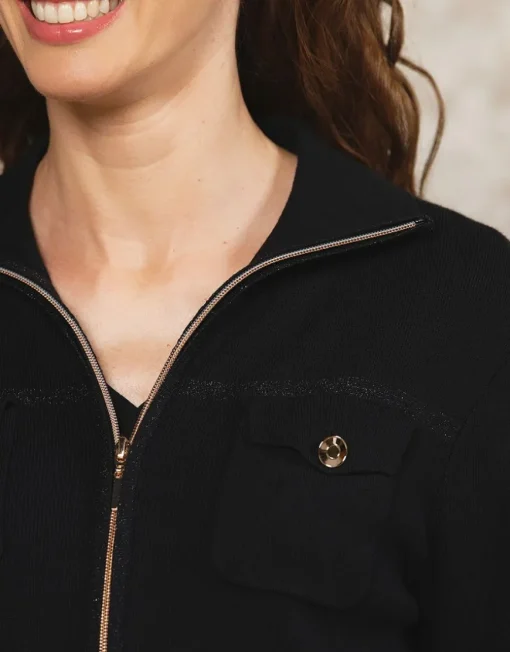 Gilet col montant noir