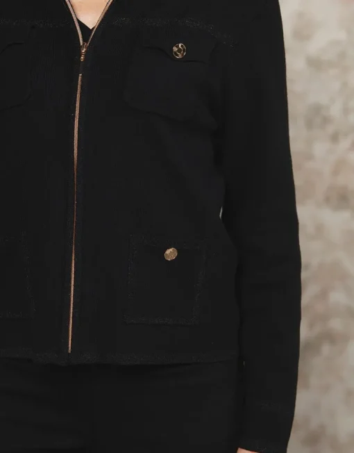 Gilet col montant noir